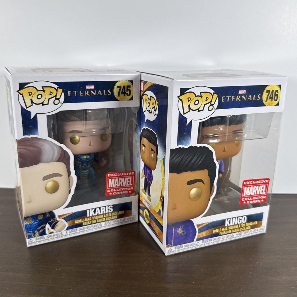 Funko POP Marvel Eternals Ikaris 745 Kingo 746 Collector Corps Exclusive Set 2pk